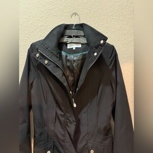 Calvin Klein Black rain winter coat with hood size XS